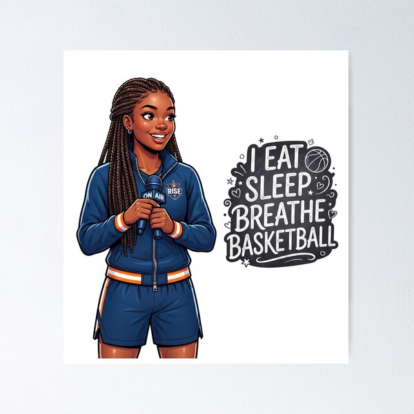 Item preview, Eat Sleep Breathe Basketball - Funny Athlete Quote Art designed and sold by Pollock.