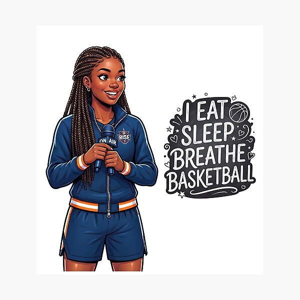 Artikelvorschau, Eat Sleep Breathe Basketball - Lustiges Sportlerzitat-Kunstwerk entworfen und verkauft von Pollock.