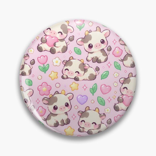 Item preview, Kawaii Gummy Cow Pastel Candy Pattern designed and sold by Soft Berry Studio.