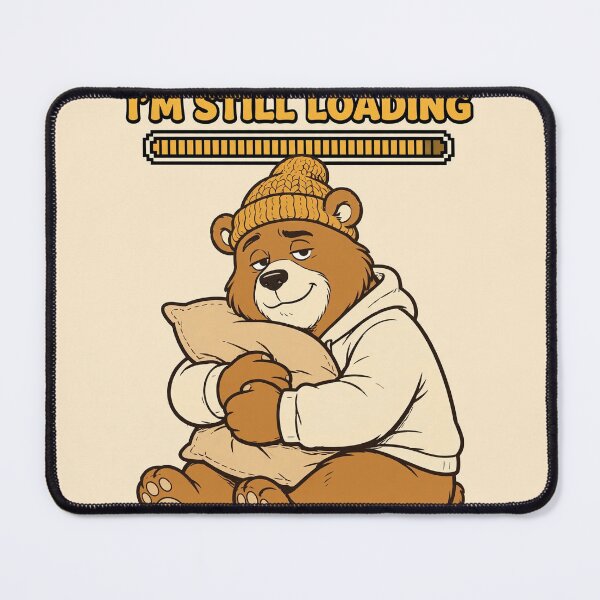 Item preview, Bear With Me I'm Still Loading Funny Sleepy Bear T-Shirt designed and sold by EverydayBadge.