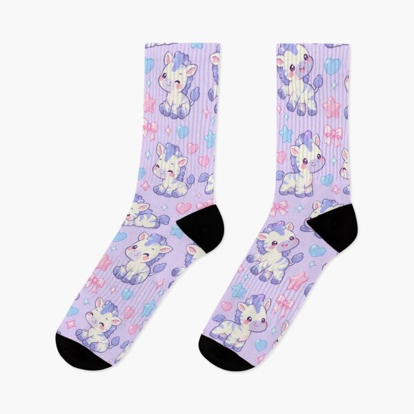 Item preview, Kawaii Gummy Zebra Pastel Candy Pattern designed and sold by Soft Berry Studio.