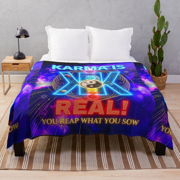 Artikelvorschau, Kosmisches Karma – Spirituelle Inspiration und Kunstzitat | KARMA IST REAL! DU ERNTEST, WAS DU SÄTST! entworfen und verkauft von Giulivo Store Graphic.