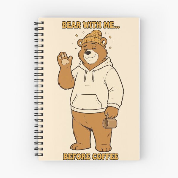 Item preview, Ten paciencia conmigo antes del café. Camiseta divertida de oso y café. designed and sold by EverydayBadge.