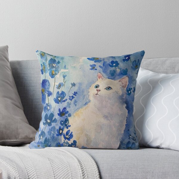 Item preview, Cat in the flowers designed and sold by PaintyCreator.