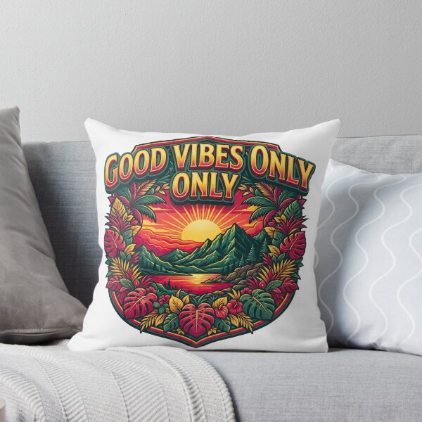 Item preview, Good Energy Tropical Sunrise - Retro Mountain & Palm Art designed and sold by Pollock.