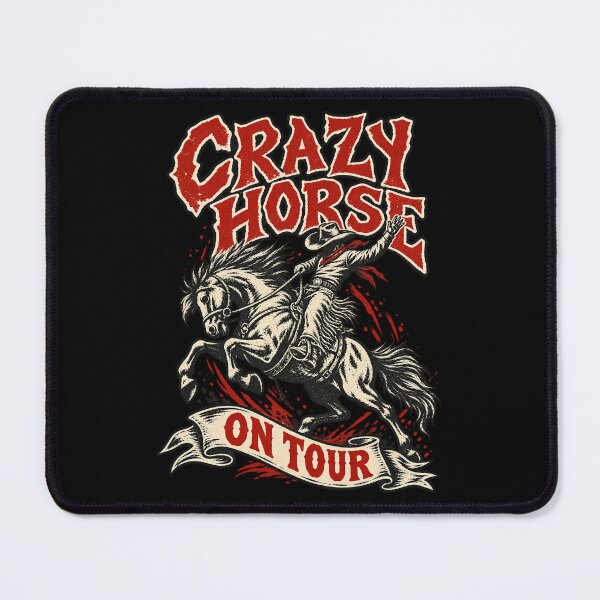 Item preview, Crazy Horse On Tour – Vintage Western Cowboy Classic Rock Art designed and sold by Jadegothgobby.
