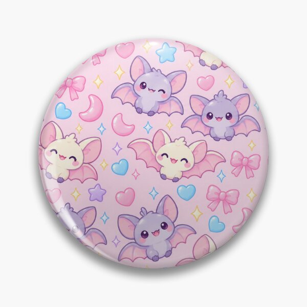Item preview, Kawaii Gummy Bat Pastel Candy Pattern designed and sold by Soft Berry Studio.
