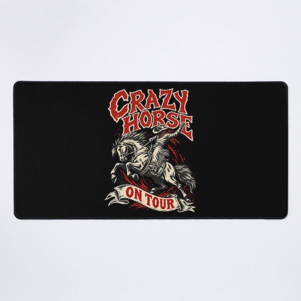 Item preview, Crazy Horse On Tour – Vintage Western Cowboy Classic Rock Art designed and sold by Jadegothgobby.