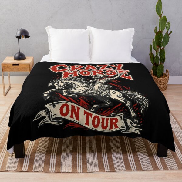 Item preview, Crazy Horse On Tour – Vintage Western Cowboy Classic Rock Art designed and sold by Jadegothgobby.