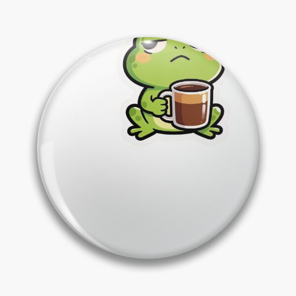 Artikelvorschau, Aufkleber „Grumpy Coffee Frog“ entworfen und verkauft von KunalCreative.