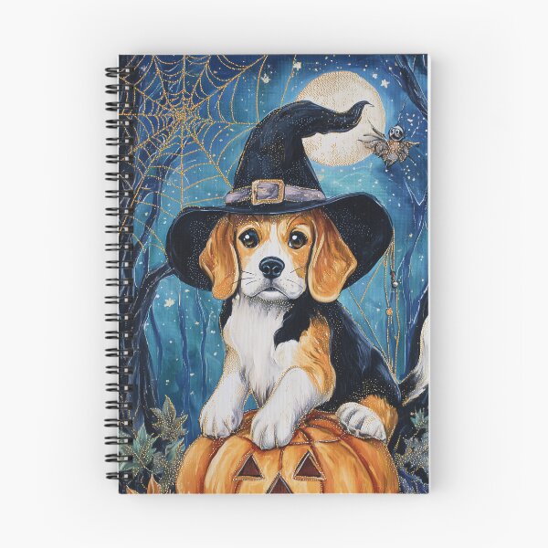 Item preview,  Halloween Beagle Puppy with Pumpkin – Witch Hat Beagle Wall Art designed and sold by elisarasada.