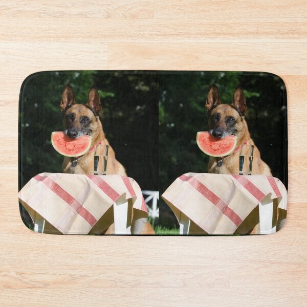 Item preview, Funny Belgian Malinois Eating Watermelon Slice designed and sold by VanGaldo.