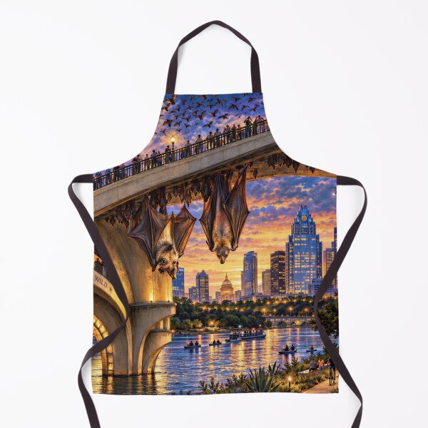 Artikelvorschau, Austin Bat Bridge in der Abenddämmerung entworfen und verkauft von O'clock Vibes.