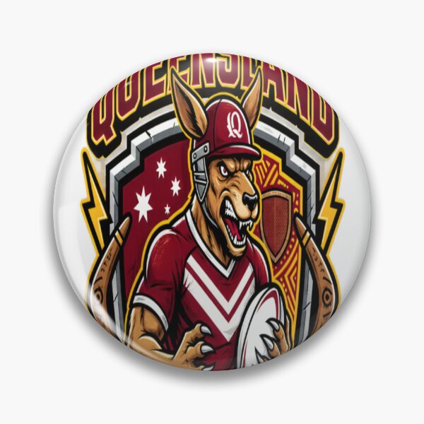 Item preview, Queensland Maroons Rugby League Fan – State of Origin Kangaroo Design designed and sold by ActionForge.
