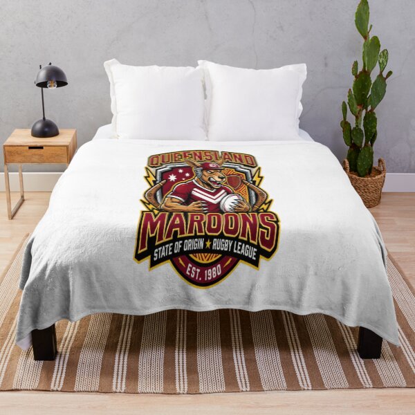 Item preview, Queensland Maroons Rugby League Fan – State of Origin Kangaroo Design designed and sold by ActionForge.