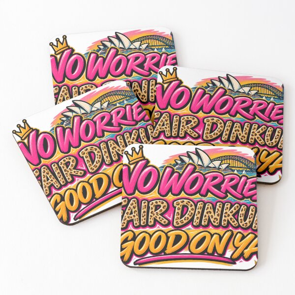 Item preview, No Worries, Fair Dinkum, Good On Ya! | Colorful Aussie Slang Sydney Landmark Design designed and sold by LavIsInTheAir.