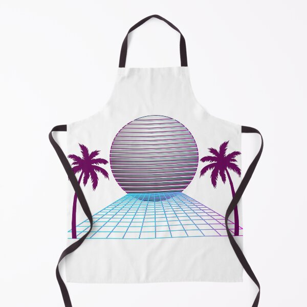 Aperçu de l'œuvre T-shirt chromé Sunset Synthwave | Motif néon rétro années 80 créée et vendue par Anthonyelkh99.