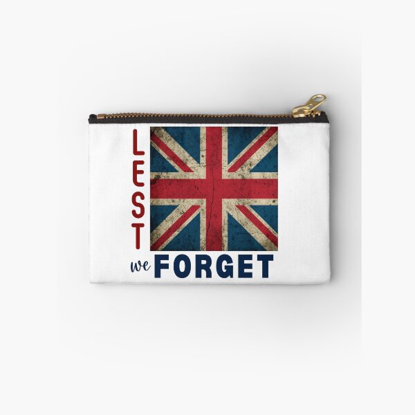 Item preview, Union Jack Flag with "Lest We Forget" phrase designed and sold by AndysTeeShop.