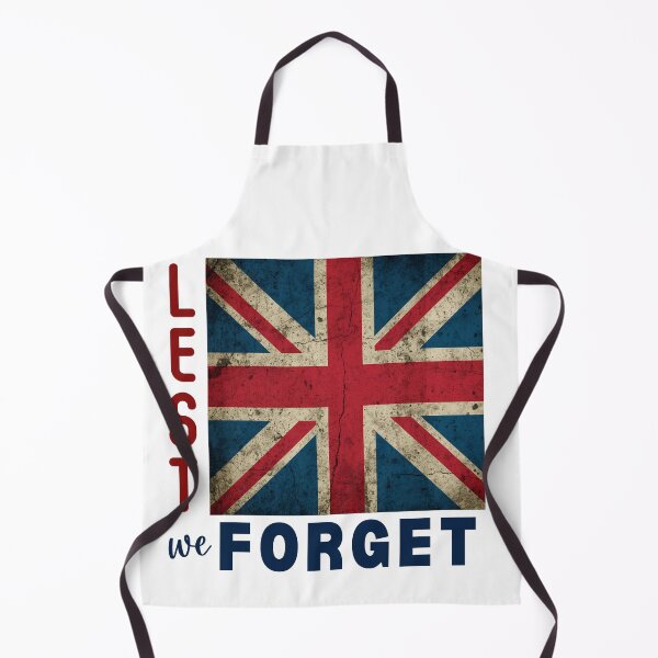 Item preview, Union Jack Flag with "Lest We Forget" phrase designed and sold by AndysTeeShop.