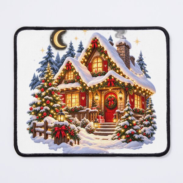 Item preview, Cozy Christmas Cottage | Magical Winter Holiday Home designed and sold by CalmMandala.