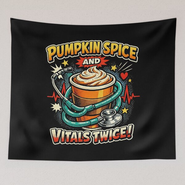 Item preview, Pumpkin Spice And Vitals Twice Comic Pop Artwork Coffee designed and sold by adiencarteras.