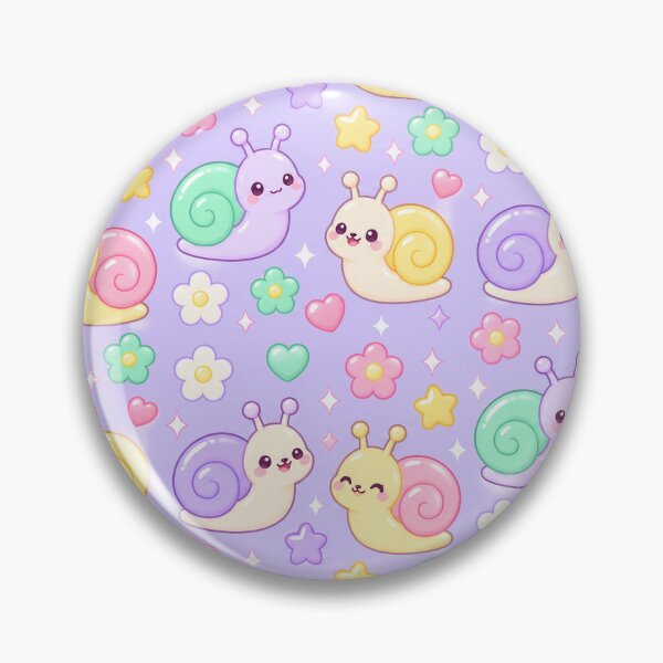 Item preview, Kawaii Gummy Snail Pastel Candy Pattern designed and sold by Soft Berry Studio.