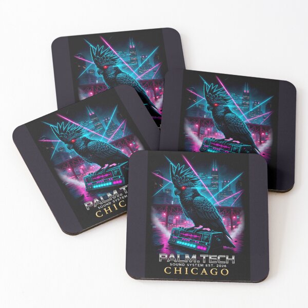 Item preview, Palm Tech Chicago: House Music Drummer - Cyberpunk City Art designed and sold by codex antique.