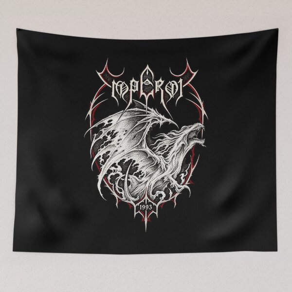 Item preview, Emperor 1993 – Norwegian Black Metal Dragon Gothic Band Art designed and sold by Jadegothgobby.
