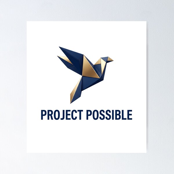 Aperçu de l'œuvre Project Possible - Minimalist Motivational Business art créée et vendue par Pollock.