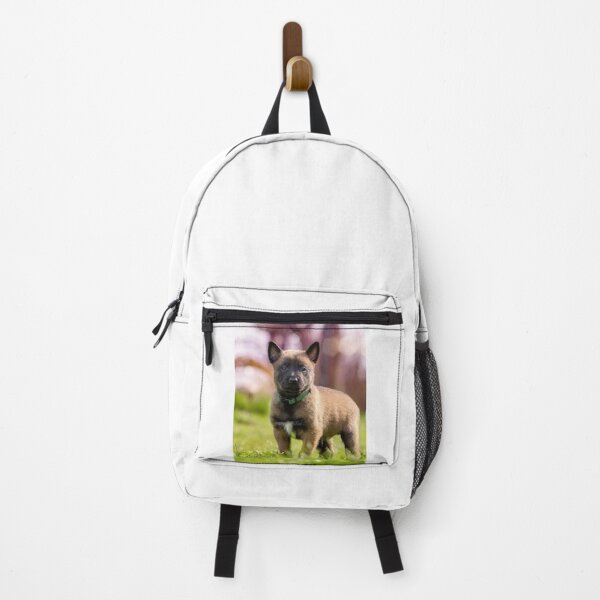 Item preview, Cute Belgian Malinois Puppy Standing Outdoor designed and sold by VanGaldo.