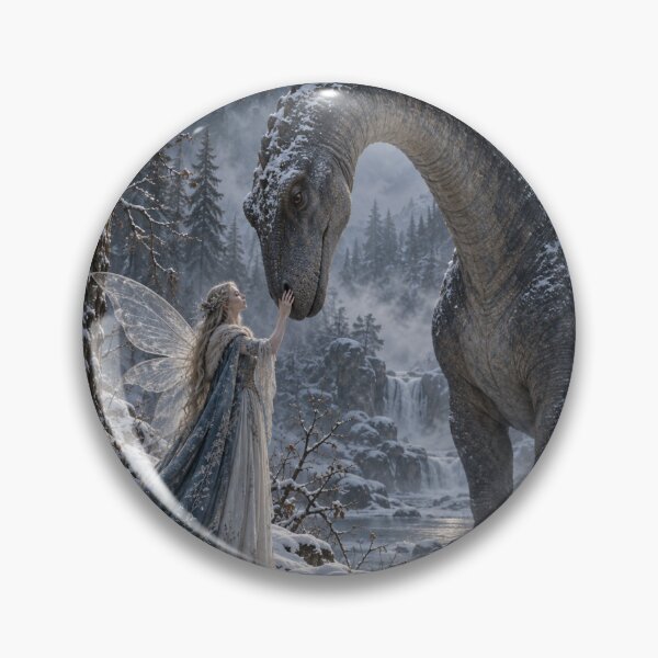 Artikelvorschau, Winterfee- und Dinosaurier-Fantasy-Kunst entworfen und verkauft von Meandmyshop.