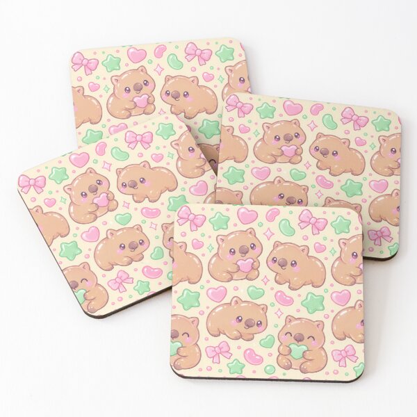 Item preview, Kawaii Gummy Wombat Pastel Candy Pattern designed and sold by Soft Berry Studio.