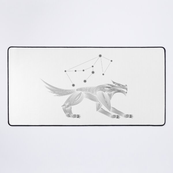 Item preview, Lupus Constellation Wolf Gray Minimalist Line Art designed and sold by JAMerArc.