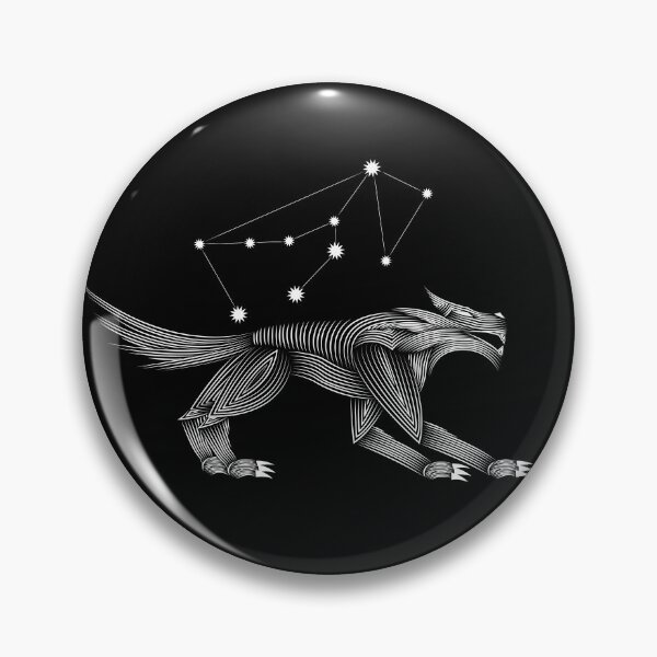 Item preview, Lupus Constellation Wolf White Minimalist Line Art designed and sold by JAMerArc.