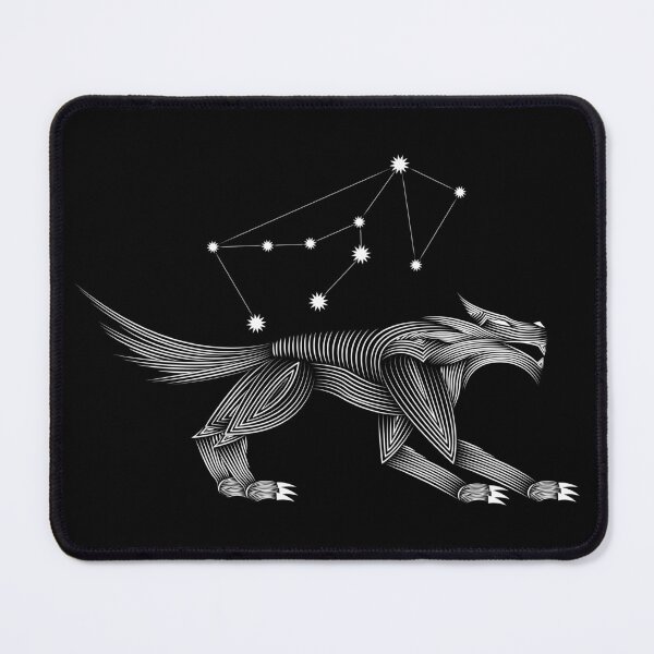 Item preview, Lupus Constellation Wolf White Minimalist Line Art designed and sold by JAMerArc.