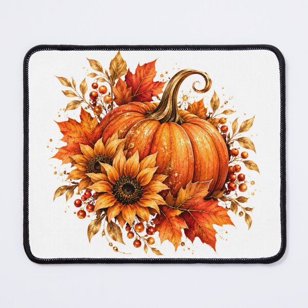 Item preview, Golden Autumn Pumpkin | Elegant Fall Floral Desig designed and sold by CalmMandala.