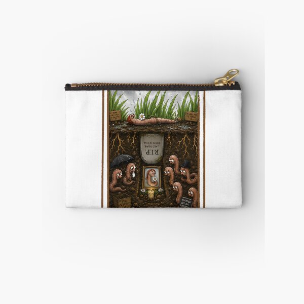 Item preview, Humorous Earthworm and Human Burial Parody Illustration designed and sold by Tlantz95.