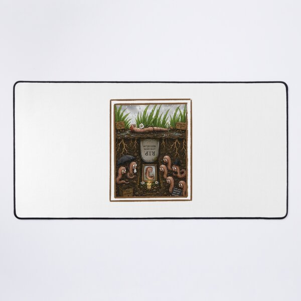 Item preview, Humorous Earthworm and Human Burial Parody Illustration designed and sold by Tlantz95.