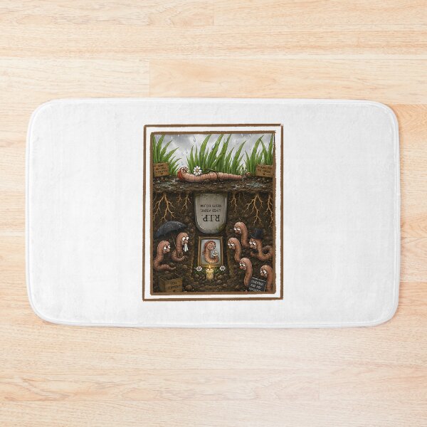 Item preview, Humorous Earthworm and Human Burial Parody Illustration designed and sold by Tlantz95.