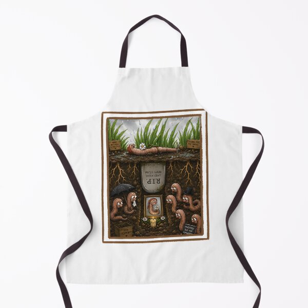 Item preview, Humorous Earthworm and Human Burial Parody Illustration designed and sold by Tlantz95.