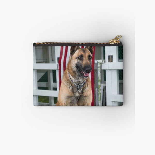 Item preview, Belgian Malinois With American Flag Portrait designed and sold by VanGaldo.