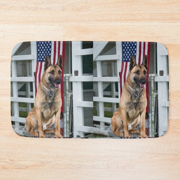 Item preview, Belgian Malinois With American Flag Portrait designed and sold by VanGaldo.