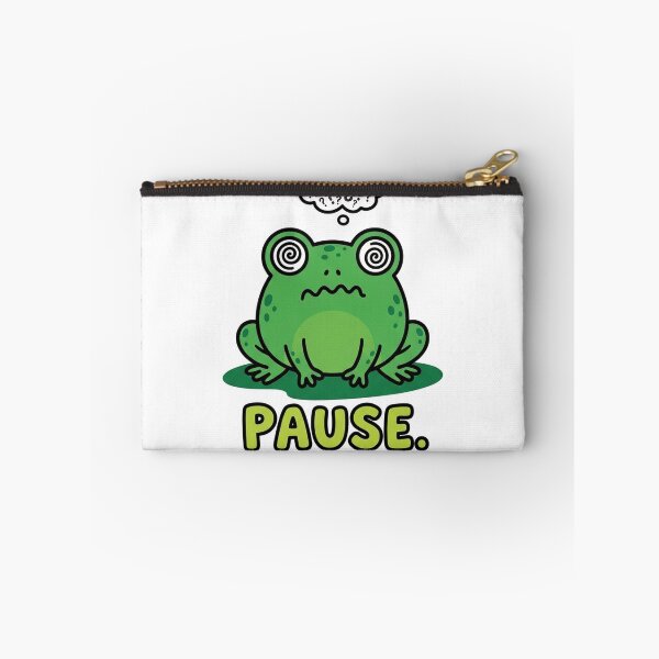 Item preview, Overthinking Frog Funny Mental Health Sticker designed and sold by Off Beat Tee Hut.