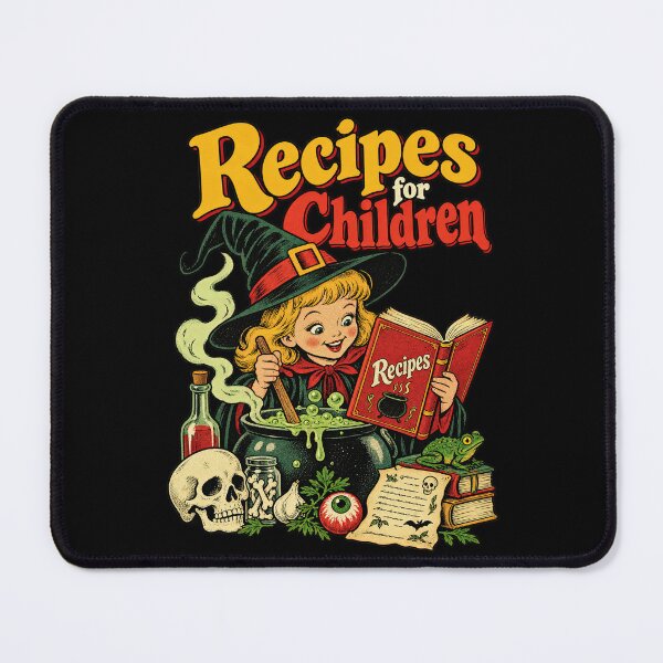 Item preview, Recipes For Children Funny Retro Cartoon Witch Cauldron designed and sold by adiencarteras.