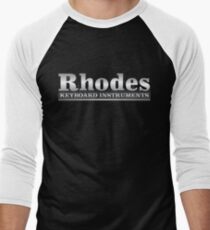Rhodes electric piano logo. Men's Baseball ¾ T-Shirt