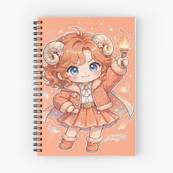 Item preview, Chibi Aries Zodiac Girl with Ram Horns designed and sold by Alcyone-Blue.