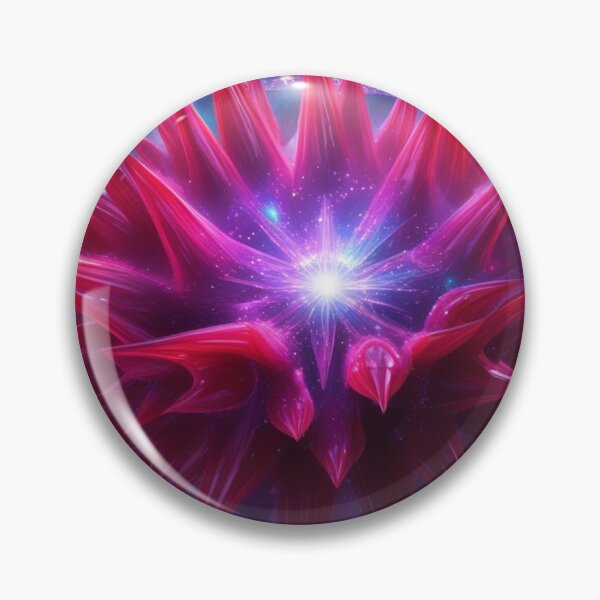 Item preview, Cosmic Magenta Starburst – Glowing Galaxy Ring Space Fantasy Sticker designed and sold by fbtrisha.