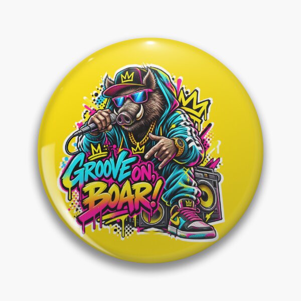 Artikelvorschau, Groove On Boar Lustiger Rapper Boar Graffiti Streetwear Kunst entworfen und verkauft von Cabrasco.
