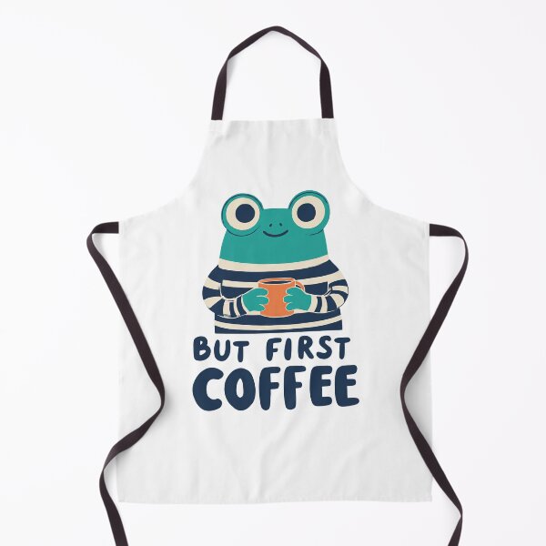 Item preview, But First Coffee Funny Frog T-Shirt Cottagecore Tee designed and sold by NadinArtStudio.