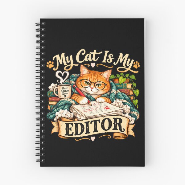 Item preview, My Cat Is My Editor Writer Humor designed and sold by Tammy Winand Arts.